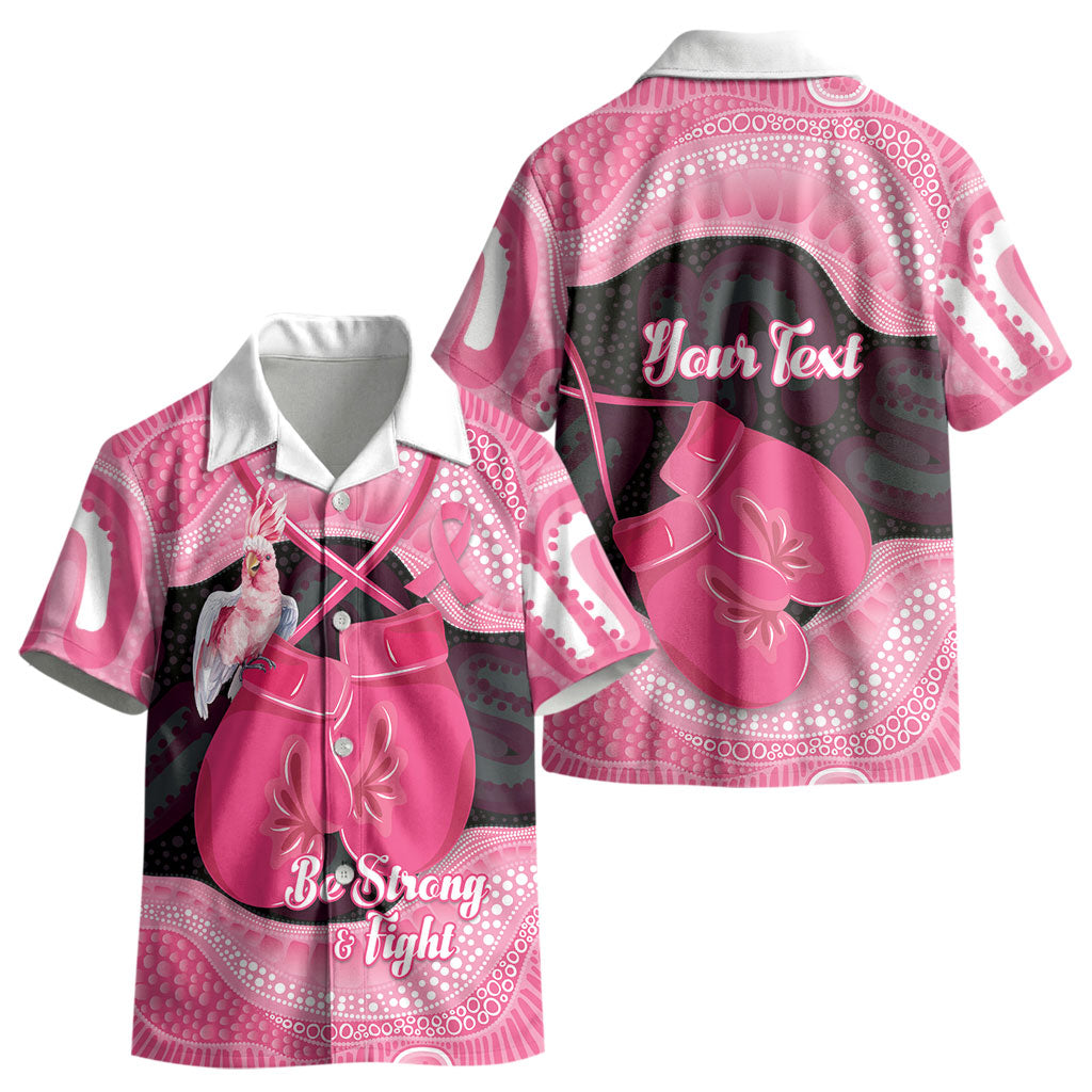 Personalised Australia Breast Cancer Support Kid Hawaiian Shirt Pink Cockatoo Fight Boxing Gloves Aboriginal Art