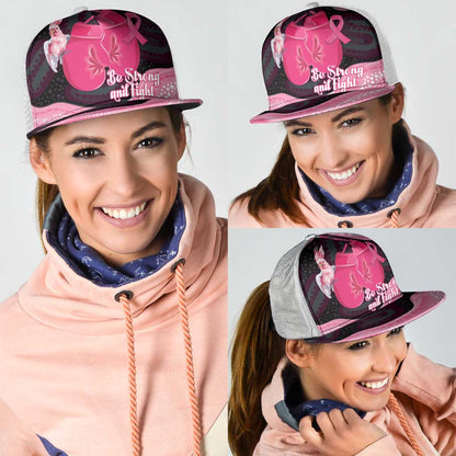 Australia Breast Cancer Support Mesh Trucker Cap Pink Cockatoo Fight Boxing Gloves Aboriginal Art