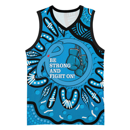 Australia Diabetes Support Basketball Jersey Be Strong And Fight On Aboriginal Art