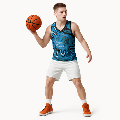 Australia Diabetes Support Basketball Jersey Be Strong And Fight On Aboriginal Art