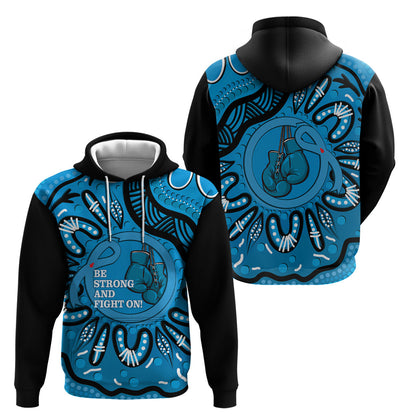 Australia Diabetes Support Hoodie Be Strong And Fight On Aboriginal Art