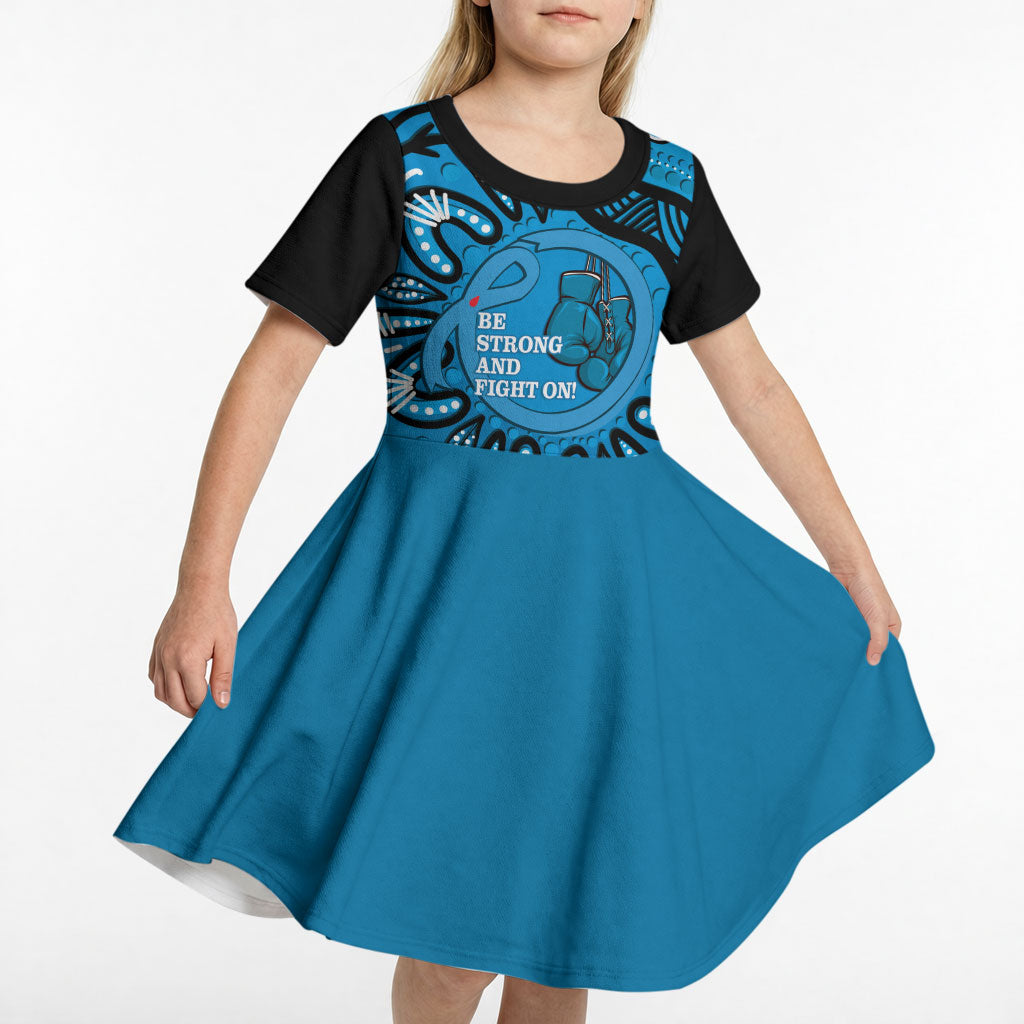 Australia Diabetes Support Kid Short Sleeve Dress Be Strong And Fight On Aboriginal Art