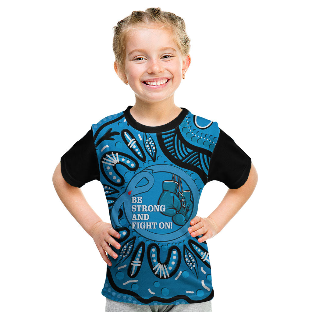Australia Diabetes Support Kid T Shirt Be Strong And Fight On Aboriginal Art