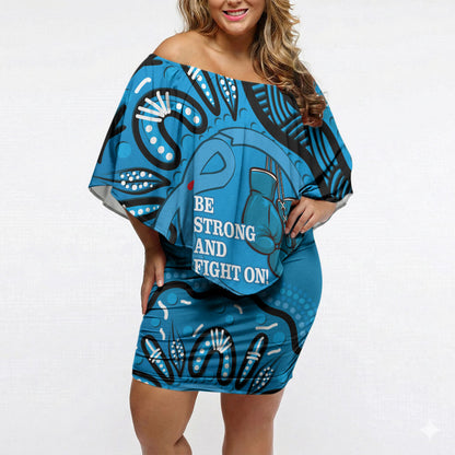 Australia Diabetes Support Off Shoulder Short Dress Be Strong And Fight On Aboriginal Art