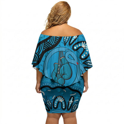 Australia Diabetes Support Off Shoulder Short Dress Be Strong And Fight On Aboriginal Art