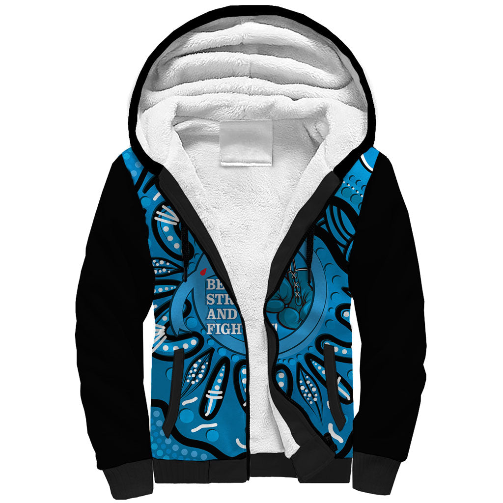 Australia Diabetes Support Sherpa Hoodie Be Strong And Fight On Aboriginal Art