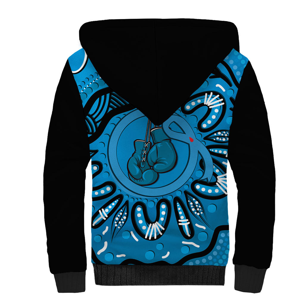 Australia Diabetes Support Sherpa Hoodie Be Strong And Fight On Aboriginal Art