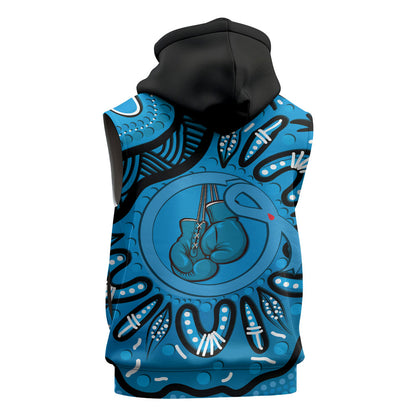 Australia Diabetes Support Sleeveless Hoodie Be Strong And Fight On Aboriginal Art