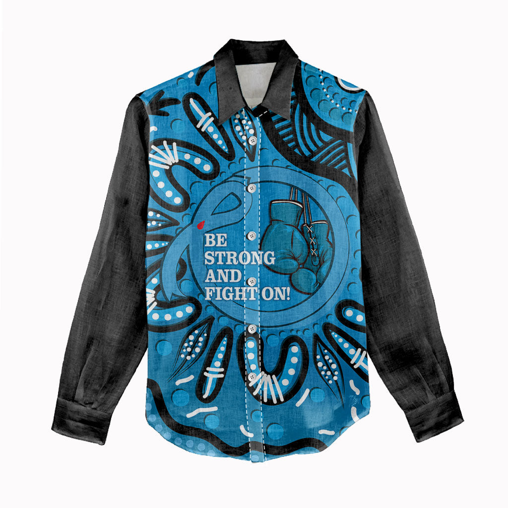 Australia Diabetes Support Women Casual Shirt Be Strong And Fight On Aboriginal Art