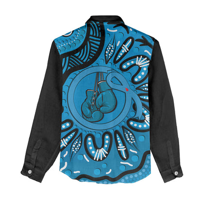 Australia Diabetes Support Women Casual Shirt Be Strong And Fight On Aboriginal Art