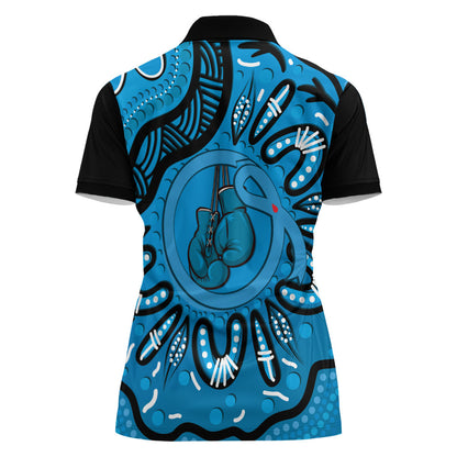 Australia Diabetes Support Women Polo Shirt Be Strong And Fight On Aboriginal Art