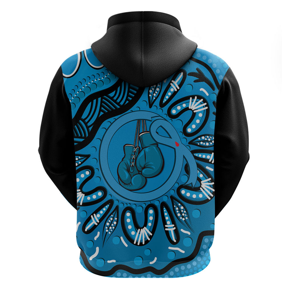 Australia Diabetes Support Zip Hoodie Be Strong And Fight On Aboriginal Art