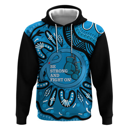 Australia Diabetes Support Zip Hoodie Be Strong And Fight On Aboriginal Art
