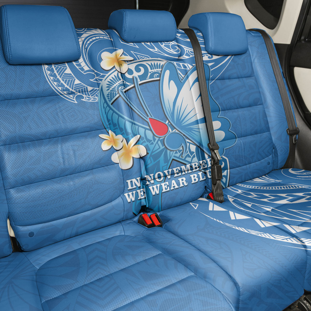 Polynesia Diabetes Support Back Car Seat Cover In November We Wear Blue