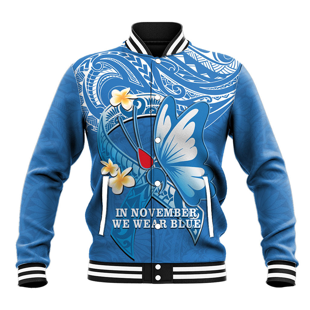 Polynesia Diabetes Support Baseball Jacket In November We Wear Blue