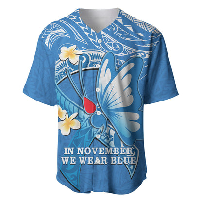 Polynesia Diabetes Support Baseball Jersey In November We Wear Blue