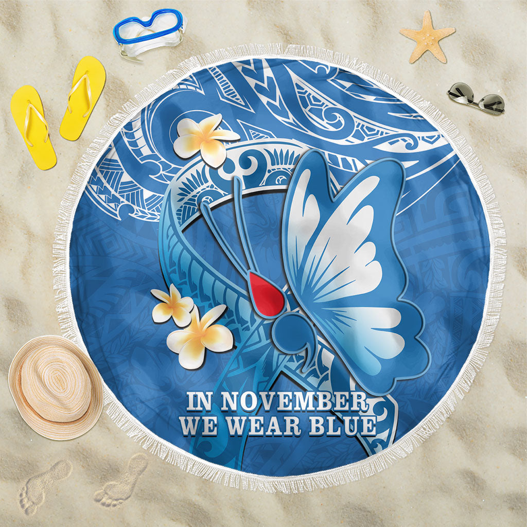 Polynesia Diabetes Support Beach Blanket In November We Wear Blue