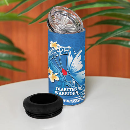 Polynesia Diabetes Support 4 in 1 Can Cooler Tumbler In November We Wear Blue