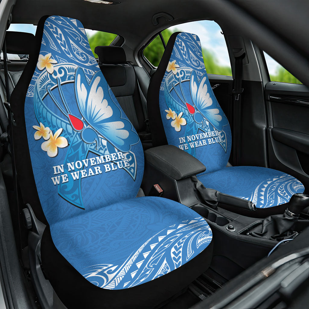 Polynesia Diabetes Support Car Seat Cover In November We Wear Blue