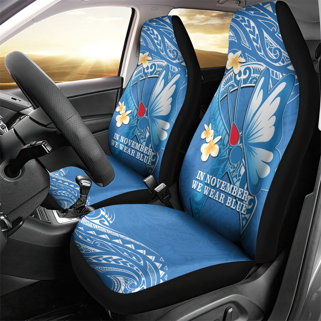 Polynesia Diabetes Support Car Seat Cover In November We Wear Blue