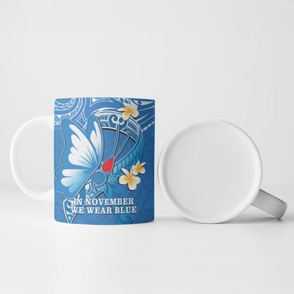 Polynesia Diabetes Support Ceramic Mug In November We Wear Blue