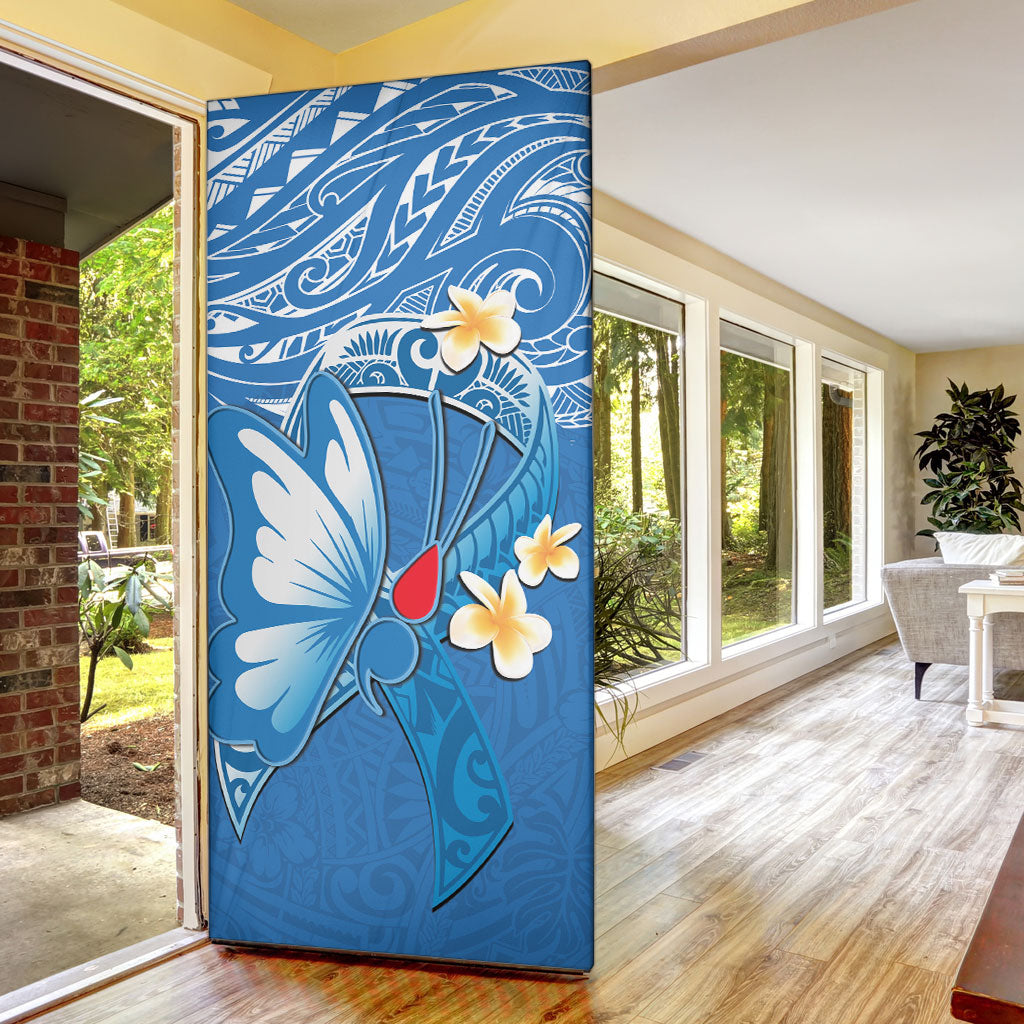 Polynesia Diabetes Support Door Cover In November We Wear Blue