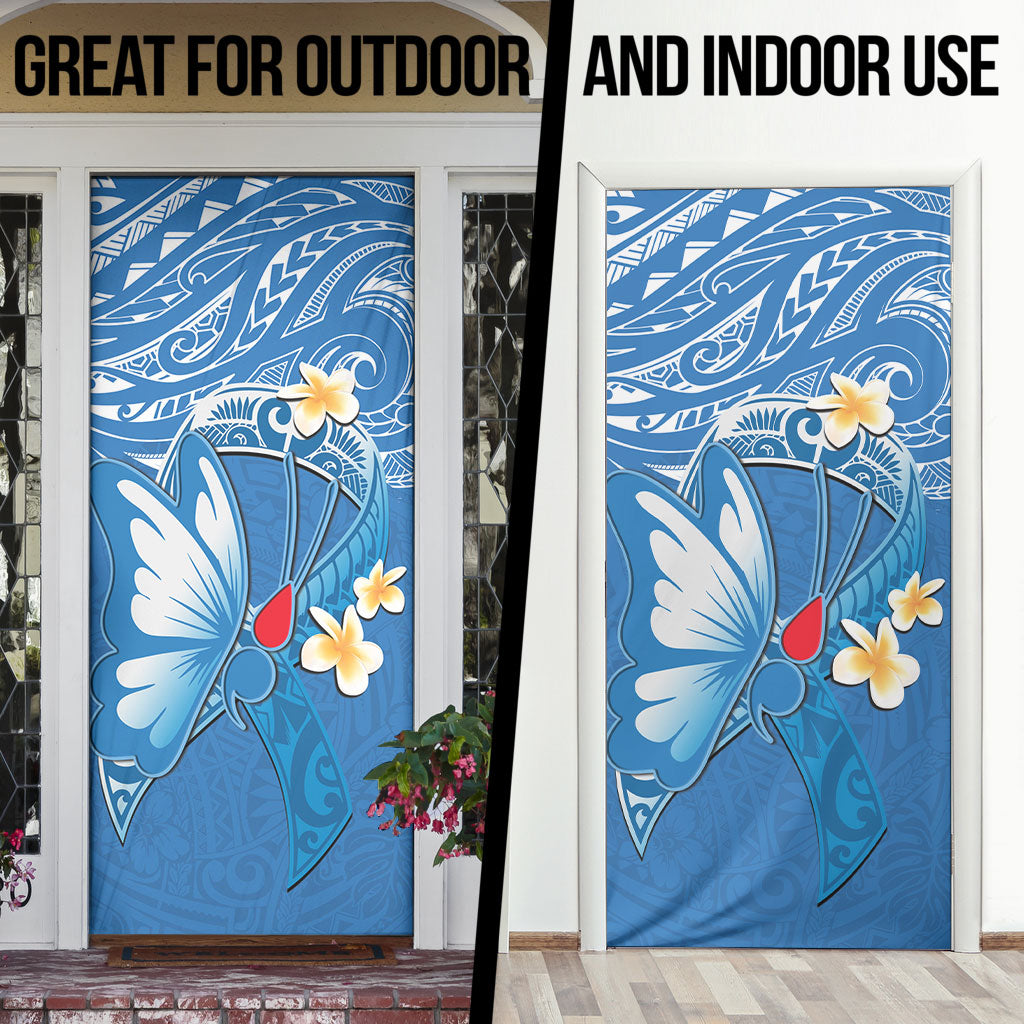 Polynesia Diabetes Support Door Cover In November We Wear Blue