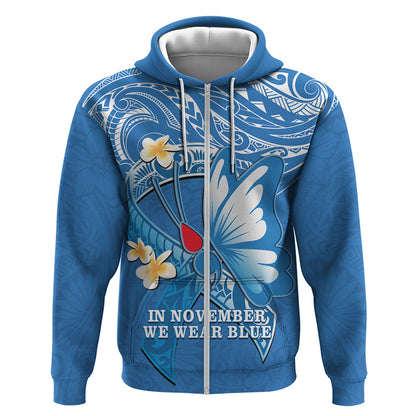 Polynesia Diabetes Support Hoodie In November We Wear Blue