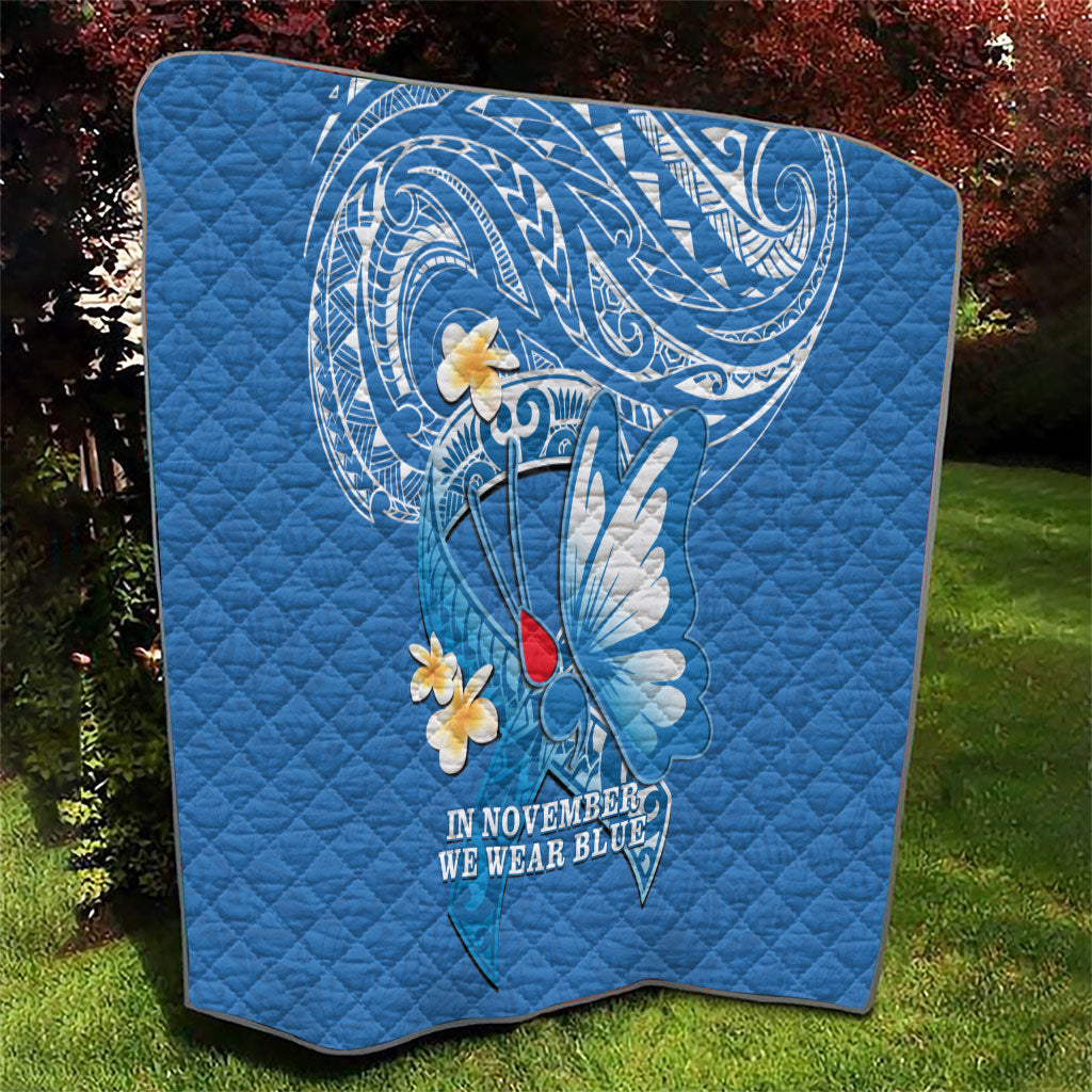 Polynesia Diabetes Support Quilt In November We Wear Blue