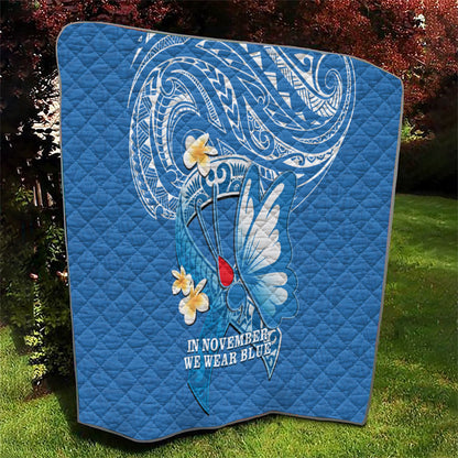 Polynesia Diabetes Support Quilt In November We Wear Blue
