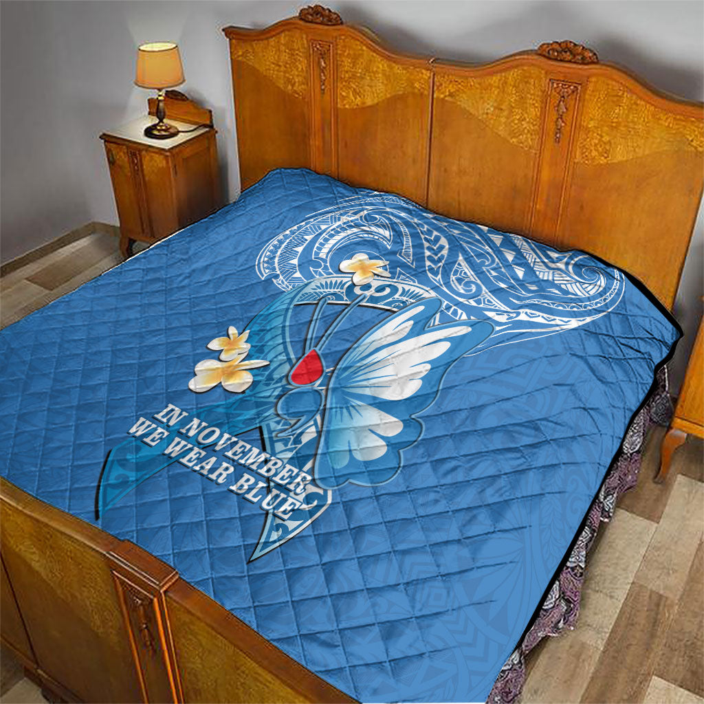 Polynesia Diabetes Support Quilt In November We Wear Blue