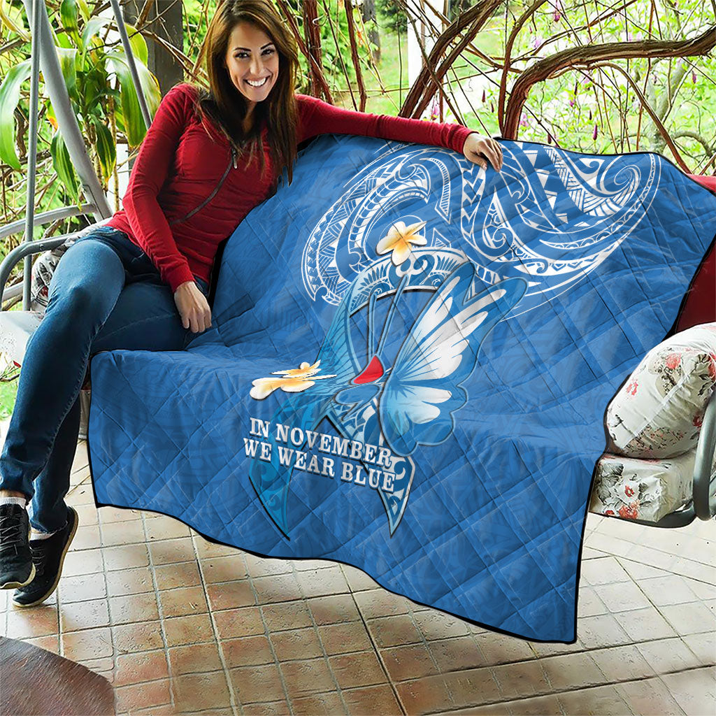 Polynesia Diabetes Support Quilt In November We Wear Blue