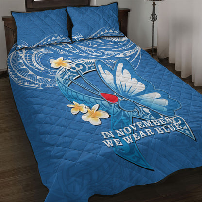 Polynesia Diabetes Support Quilt Bed Set In November We Wear Blue