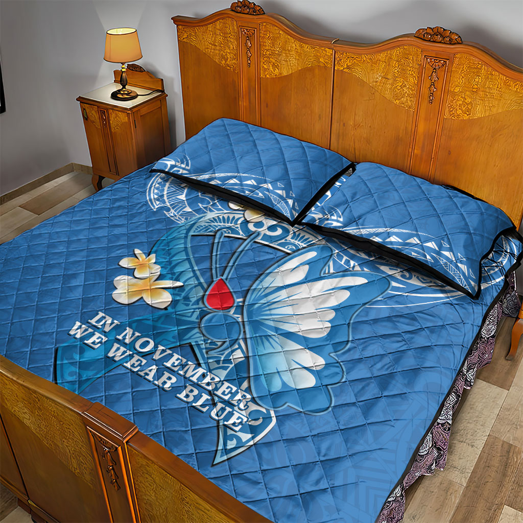 Polynesia Diabetes Support Quilt Bed Set In November We Wear Blue