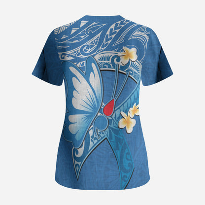 Polynesia Diabetes Support Scrub Top In November We Wear Blue