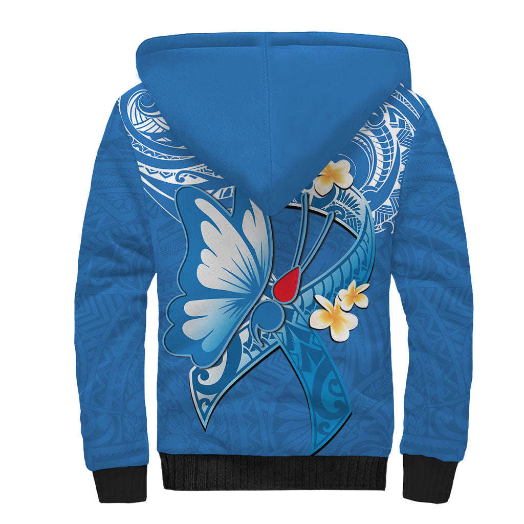 Polynesia Diabetes Support Sherpa Hoodie In November We Wear Blue