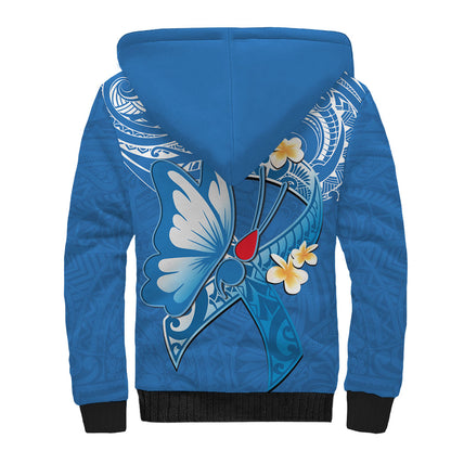 Polynesia Diabetes Support Sherpa Hoodie In November We Wear Blue