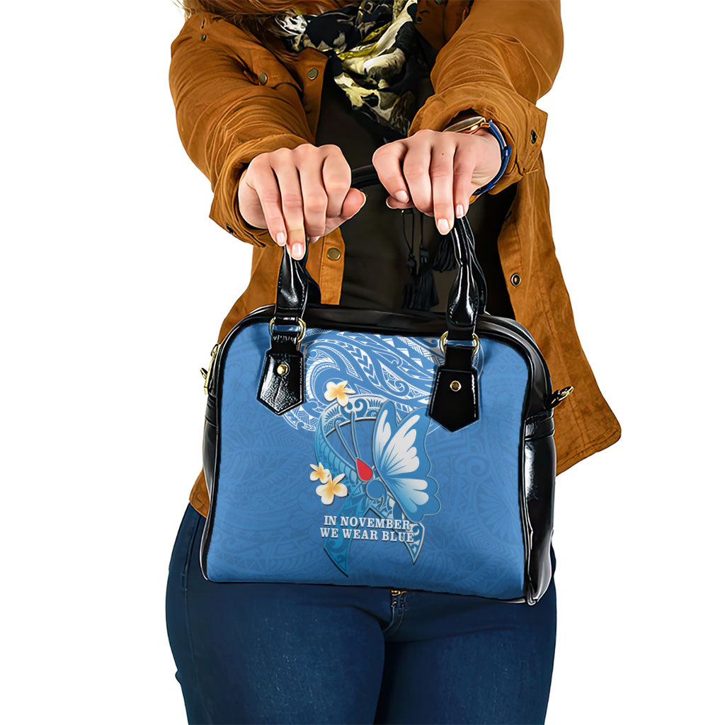 Polynesia Diabetes Support Shoulder Handbag In November We Wear Blue