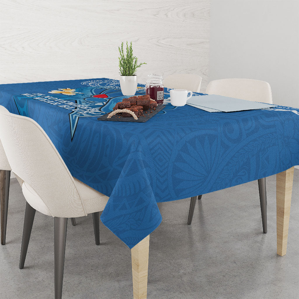 Polynesia Diabetes Support Tablecloth In November We Wear Blue