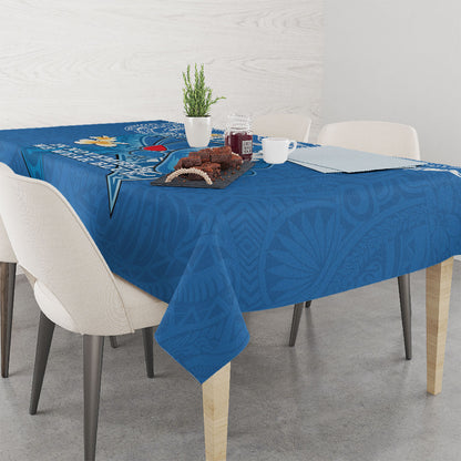 Polynesia Diabetes Support Tablecloth In November We Wear Blue