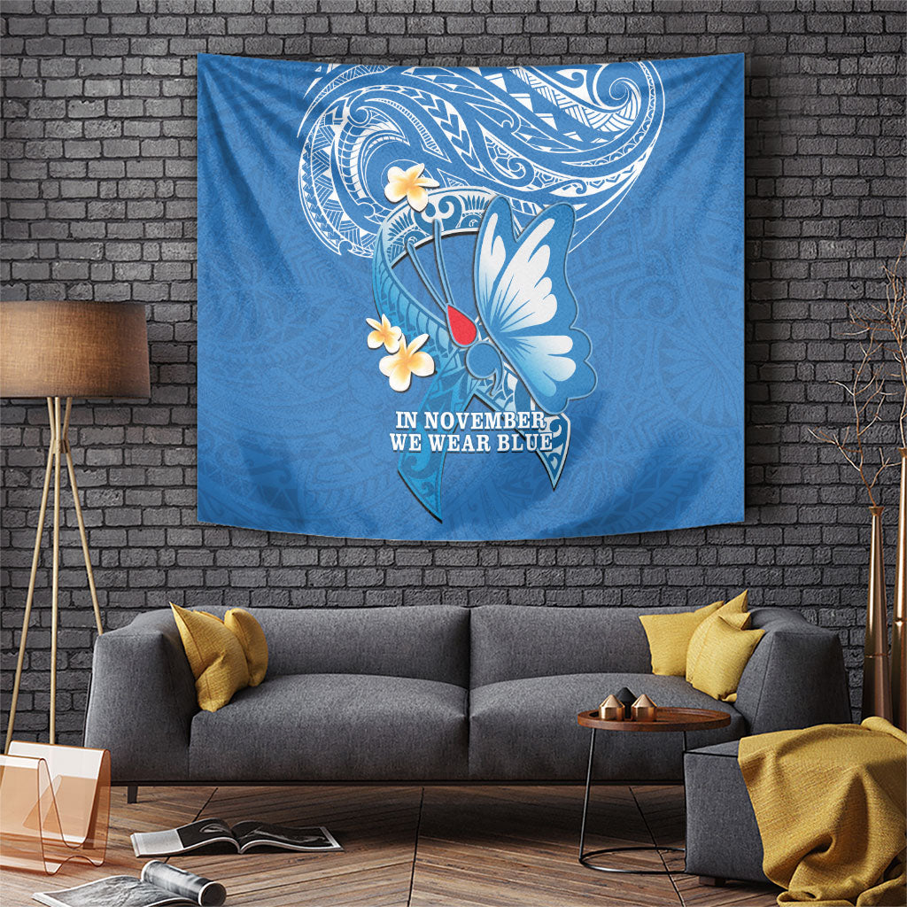 Polynesia Diabetes Support Tapestry In November We Wear Blue