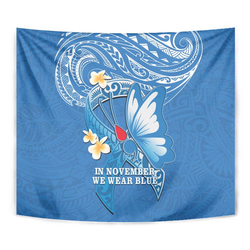 Polynesia Diabetes Support Tapestry In November We Wear Blue