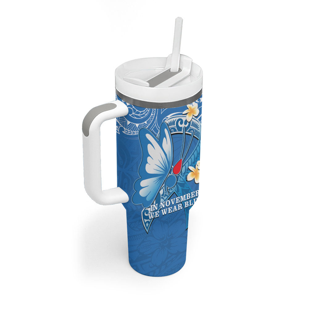 Polynesia Diabetes Support Tumbler With Handle In November We Wear Blue