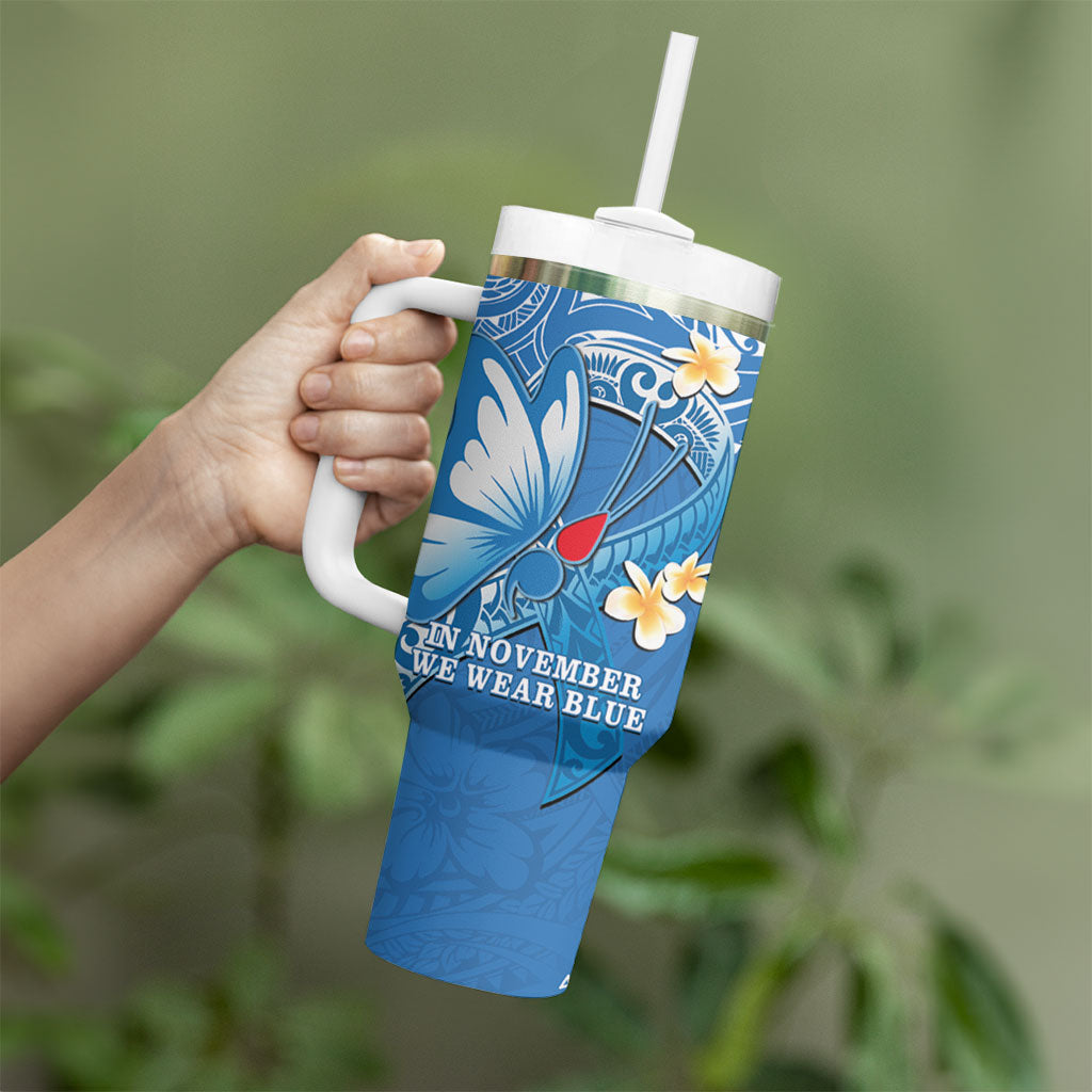 Polynesia Diabetes Support Tumbler With Handle In November We Wear Blue