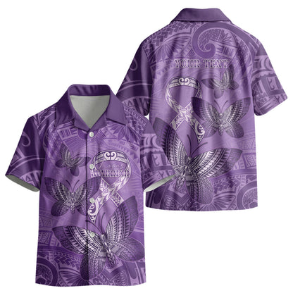 Personalised Polynesia Lupus Support Month Kid Hawaiian Shirt Warrior Purple Ribbon Polynesian Butterflies