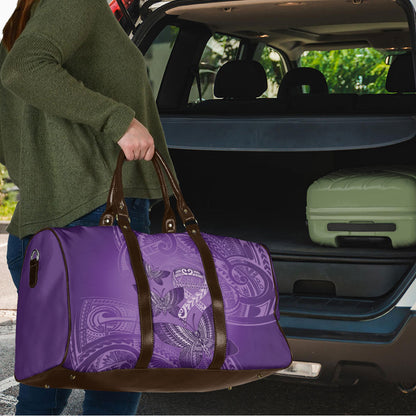 Polynesia Lupus Support Month Travel Bag Warrior Purple Ribbon Polynesian Butterflies