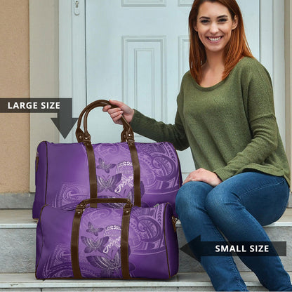 Polynesia Lupus Support Month Travel Bag Warrior Purple Ribbon Polynesian Butterflies