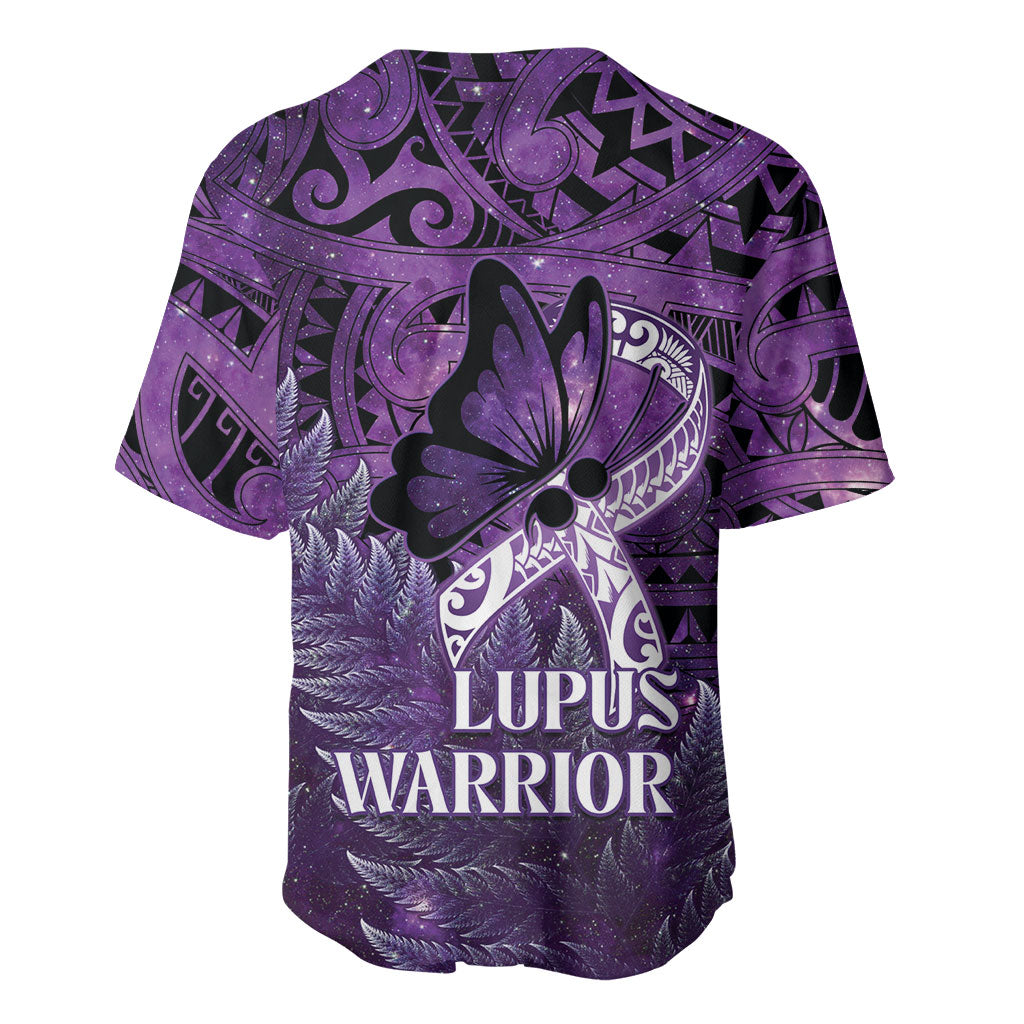 Lupus Support Month New Zealand Baseball Jersey Be Strong Warrior Maori Silver Fern