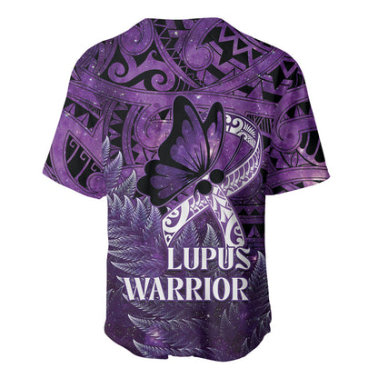 Lupus Support Month New Zealand Baseball Jersey Be Strong Warrior Maori Silver Fern