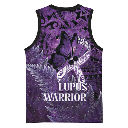 Lupus Support Month New Zealand Basketball Jersey Be Strong Warrior Maori Silver Fern